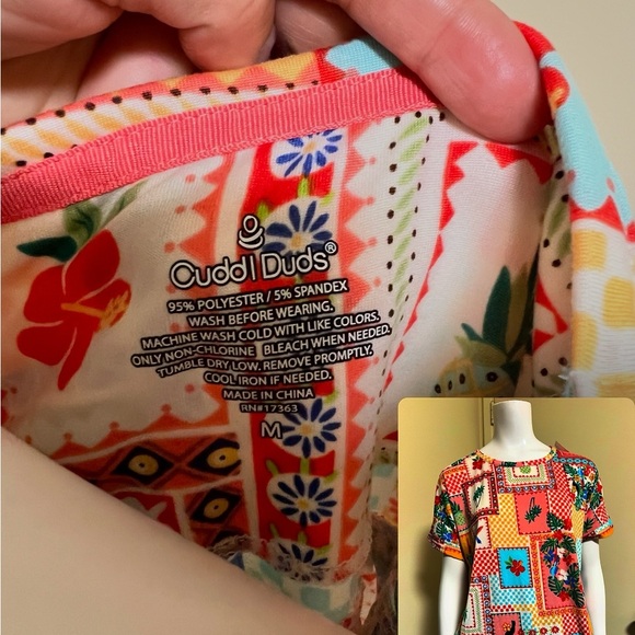 NWT - Spring/Summer Tropical print shirt - Size M - Picture 7 of 7